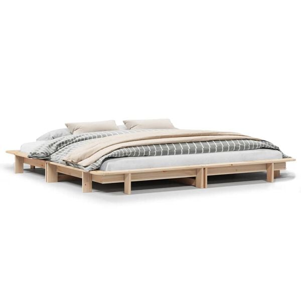 vidaXL Bedframe zonder matras massief grenenhout 160x200 cm