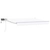 vidaXL Handbediende luifel met LED's Wit 2,5 x 2 m