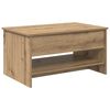 vidaXL Salontafel Artisan Eiken 80 x 50,5 x 41,5 cm Bewerkt hout