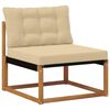 vidaXL Buiten bankenset met kussen 4 pcs Natuurlijk en Beige