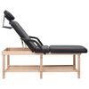 vidaXL Massagetafel 3 zones kunstleer zwart