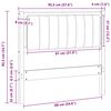 vidaXL Gestoffeerd hoofdbord Bruin 90 cm Massief grenenhout