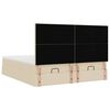 vidaXL Ottoman bed met matrassen 180x200cm stof cr&egrave;mekleurig