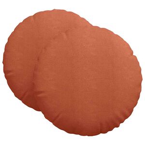 vidaXL Zitkussens 2 pcs Rood-oranje &Oslash;60 x 21 cm Katoen Stof