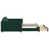 vidaXL Slaapbank onderschuifbed lades 100x200 cm fluweel donkergroen
