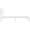 vidaXL Bedframe met hoofdbord metaal wit 107x203 cm