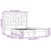vidaXL Bedframe massief hout wit 120x190 cm