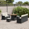 vidaXL Tuin Sofa Set met kussen met opslag 8 pcs Zwart en Cr&egrave;me