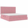 vidaXL Opslag bed met matras met hoofdeinde Roze 180 x 200 cm Fluweel