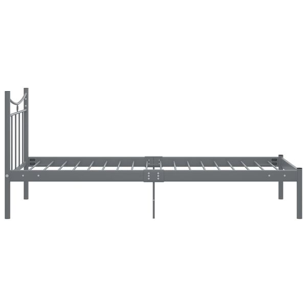 vidaXL Bedframe metaal grijs 100x200 cm