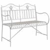 vidaXL Tuinbank 2 -Seater 103,5 x 59 x 89 cm Staal Antiek wit