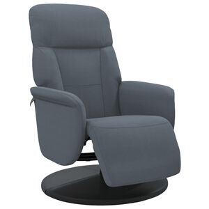 vidaXL Fauteuil met voetensteun verstelbaar fluweel donkergrijs