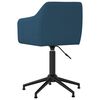 vidaXL Eetkamerstoelen draaibaar 4 st fluweel blauw