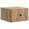 vidaXL Wandbeugel Bedkast met lade Artisanaal eiken 33 x 34,5 x 20 cm