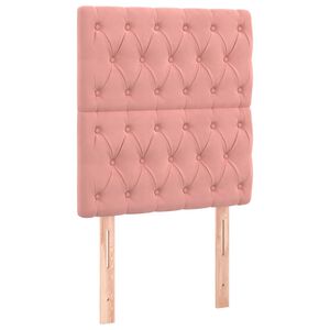 vidaXL Hoofdbord roze 80x7x118/128 cm fluweel