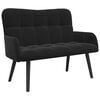 vidaXL Twee Persoons Sofa Zwart 115 x 61 x 87 cm Fluweel