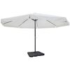 Parasol met draagbare voet aluminium (wit)