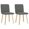 vidaXL Eetkamerstoelen 2 st stof donkergrijs
