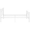 vidaXL Bedframe metaal wit 90x200 cm
