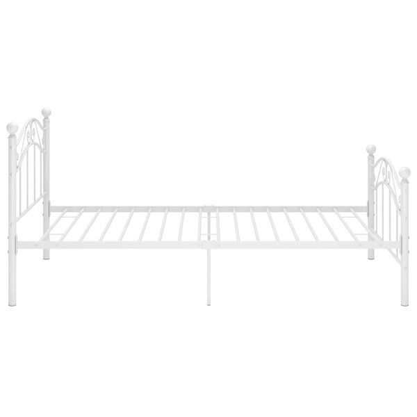 vidaXL Bedframe metaal wit 90x200 cm