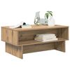 vidaXL Salontafel Artisan Eiken 80 x 46 x 35 cm Bewerkt hout