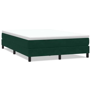 vidaXL Boxspring zonder matras fluweel donkergroen 140x220 cm