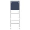vidaXL Toiletrek 2-laags 56x30x170 cm ijzer blauw