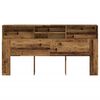 vidaXL Hoofdbordkast 200x19x103,5 cm bewerkt hout oud houtkleurig