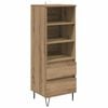 vidaXL Highboard Artisan Eiken 40 x 36 x 110 cm Bewerkt hout