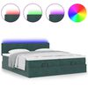 vidaXL Ottoman bed met matrassen en LED's 180x200cm fluweel