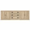 vidaXL Dressoirs 3 st bewerkt hout sonoma eiken