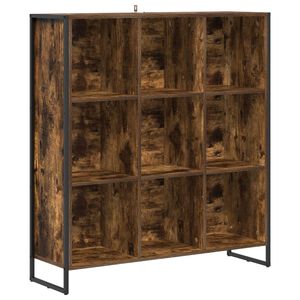 vidaXL Boekenkast 99,5 x 30 x 108 cm Bewerkt hout Rook Eik