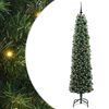 vidaXL Kunstkerstboom Groen 210 cm PVC en Staal en Kunststof