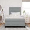 vidaXL Boxspringbed met matras Lichtgrijs 120 x 200 cm Stof