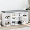vidaXL Schoenenbank Wit 102x32x50 cm Bewerkt Hout