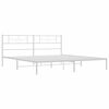 vidaXL Bedframe met hoofdbord metaal wit 200x200 cm