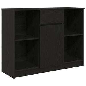 vidaXL Dressoir met lade 101x35x76 cm spaanplaat zwart eikenkleurig