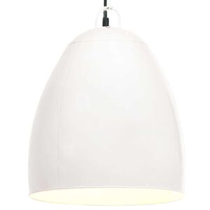 vidaXL Hanglamp industrieel rond 25 W E27 42 cm wit