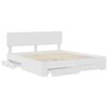 vidaXL Bedframe met hoofdeinde met lade Wit 180 x 200 cm Bewerkt hout