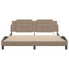 vidaXL Bedframe met LED zonder matras "Zadar" cappuccino 180x200 cm