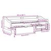 vidaXL Slaapbank met 3 lades zonder matras IRUN 90x200 cm wit en roze