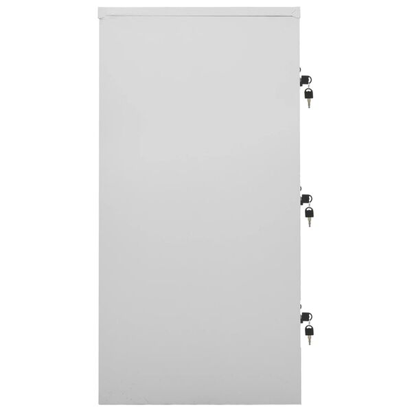 vidaXL Lockerkasten 5 st 90x45x92,5 cm staal lichtgrijs