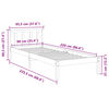 vidaXL Bedframe extra lang zonder matras grenenhout wit 90x220 cm