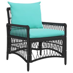 vidaXL Tuinstoel Zwart poly rattan