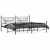 vidaXL Bedframe met hoofd- en voeteneinde metaal zwart 193x203 cm