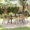 vidaXL Tuin Eetset 5 pcs Bruin poly rattan