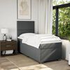 vidaXL Boxspring met matras stof donkergrijs 90x190 cm