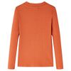 Kindershirt met lange mouwen 104 oranjebruin