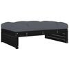 vidaXL Tuinvoetenbank 120x80 cm massief grenenhout zwart