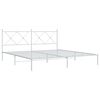 vidaXL Bedframe met hoofdbord metaal wit 180x200 cm